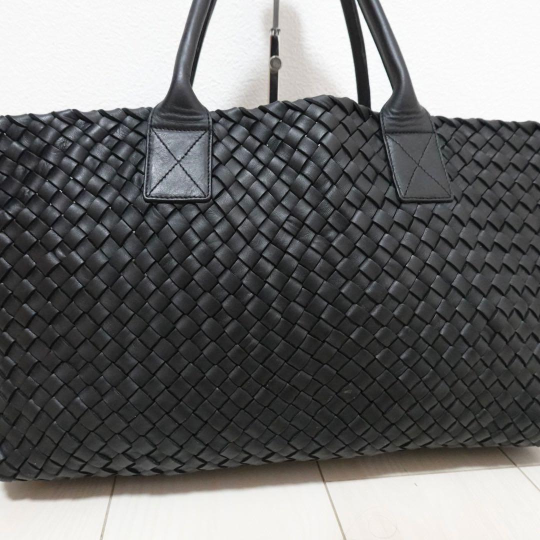 ボッテガヴェネタ　カバ　MM トートバッグ　ビジネスバッグ　黒　イントレチャート