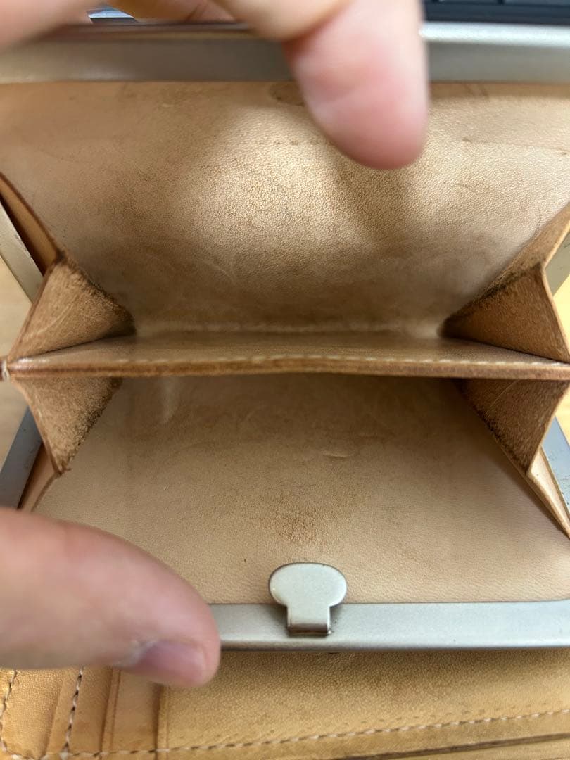 Hender Scheme hairy snap wallet 黄色　美品