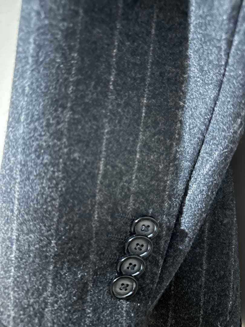 【美品】タリアトーレ　ダークグレー ストライプ テーラードジャケット