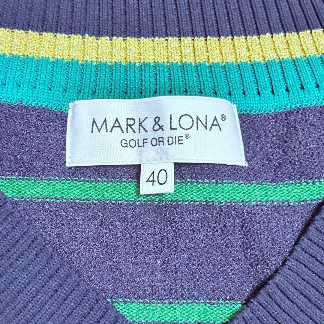 MARK＆LONA 23SS レディースゴルフベスト ニット 40 日本製