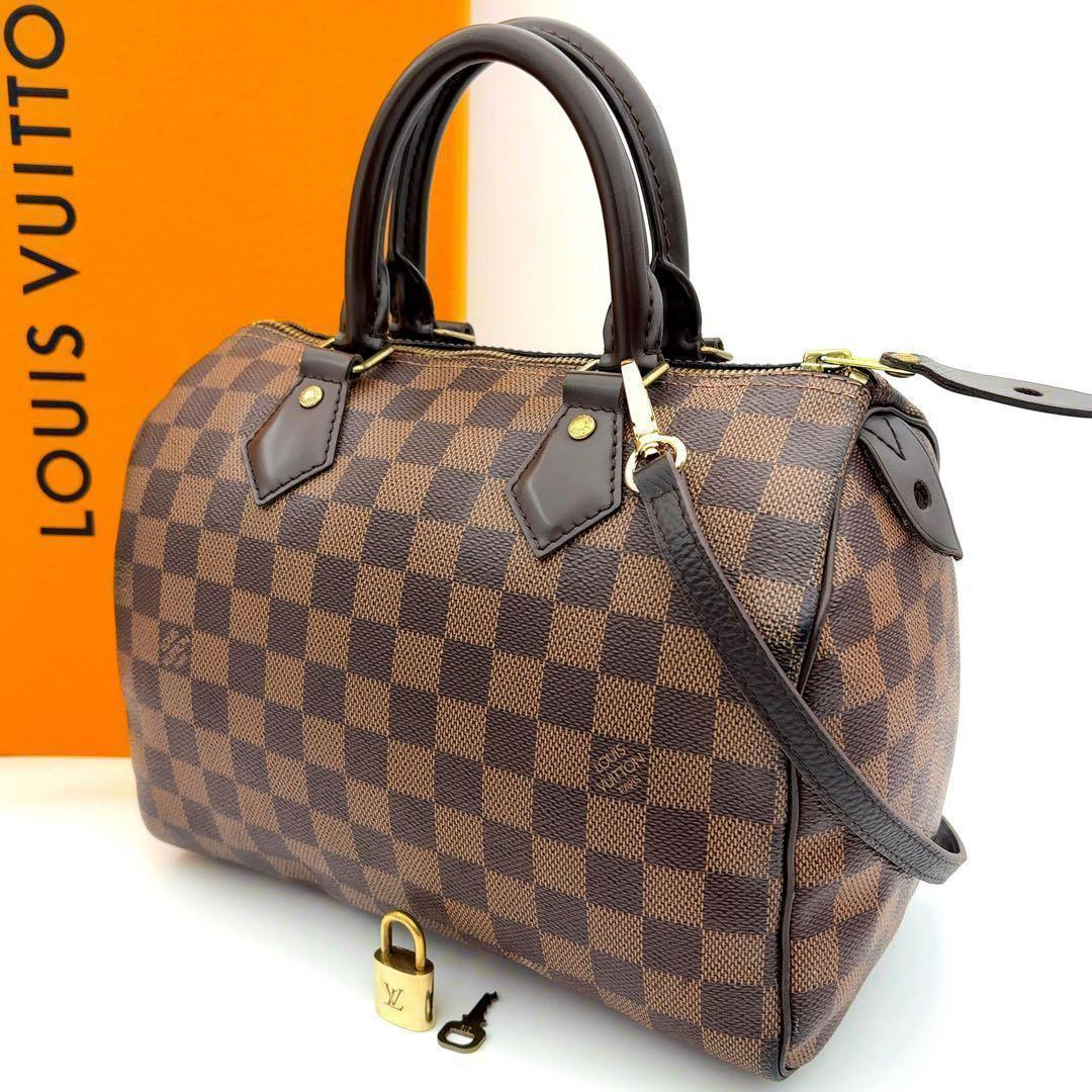 山娘　新型★ショルダーベルト付★ルイヴィトン ダミエ スピーディ25