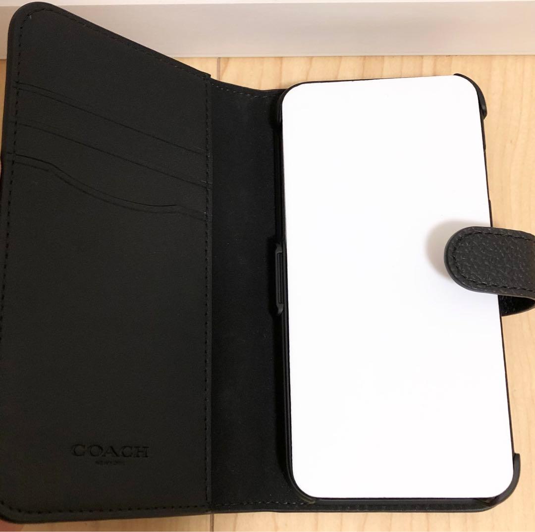 COACH 手帳型 iPhoneSE3 7/8 ケース ブラック