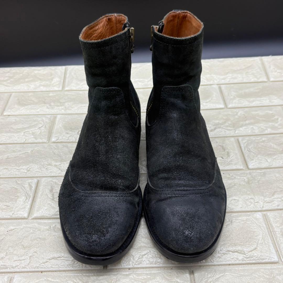 【良品】BUTTERO ブッテロ サイドジップブーツ 41.5 レザー ブラック