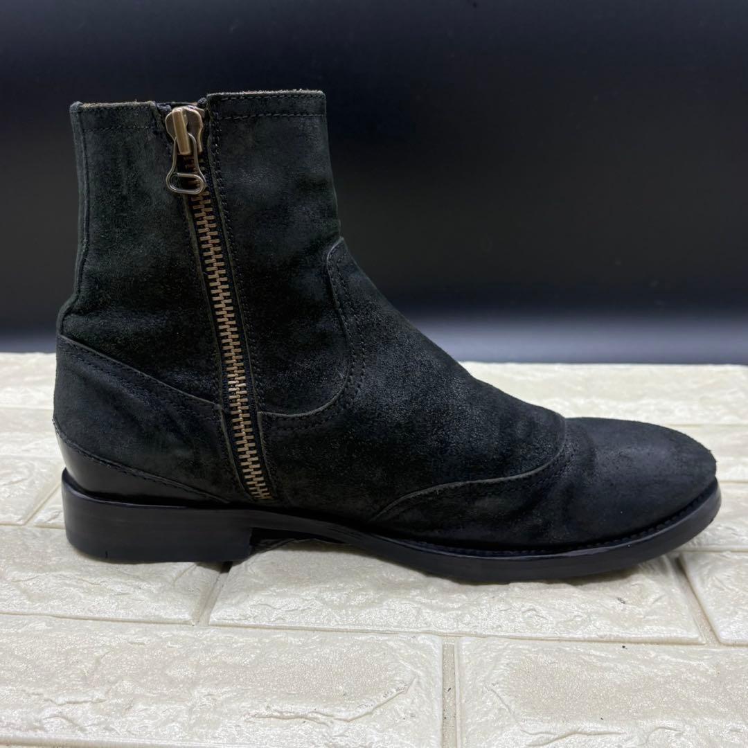 【良品】BUTTERO ブッテロ サイドジップブーツ 41.5 レザー ブラック