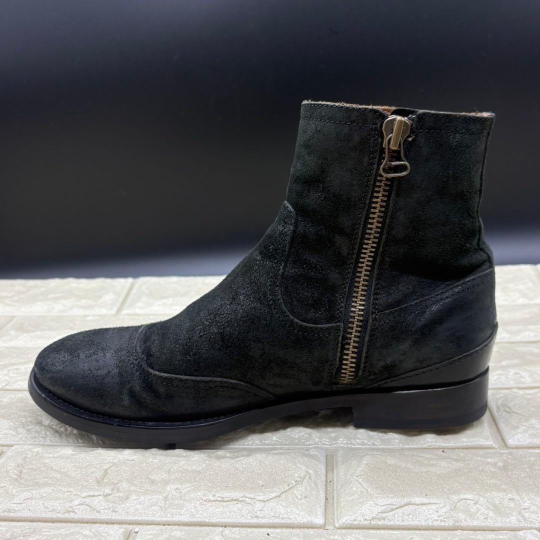 【良品】BUTTERO ブッテロ サイドジップブーツ 41.5 レザー ブラック
