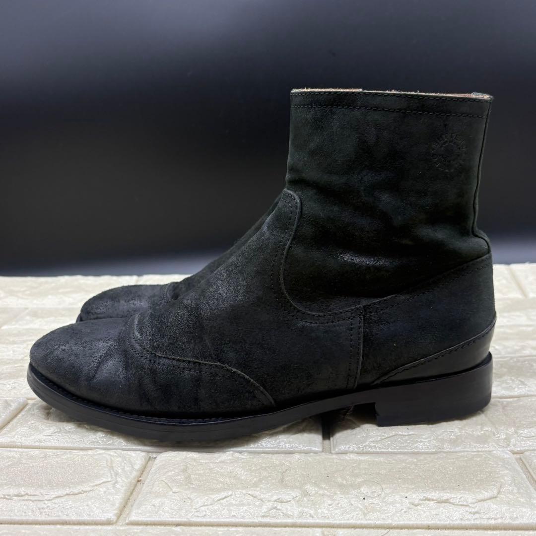 【良品】BUTTERO ブッテロ サイドジップブーツ 41.5 レザー ブラック