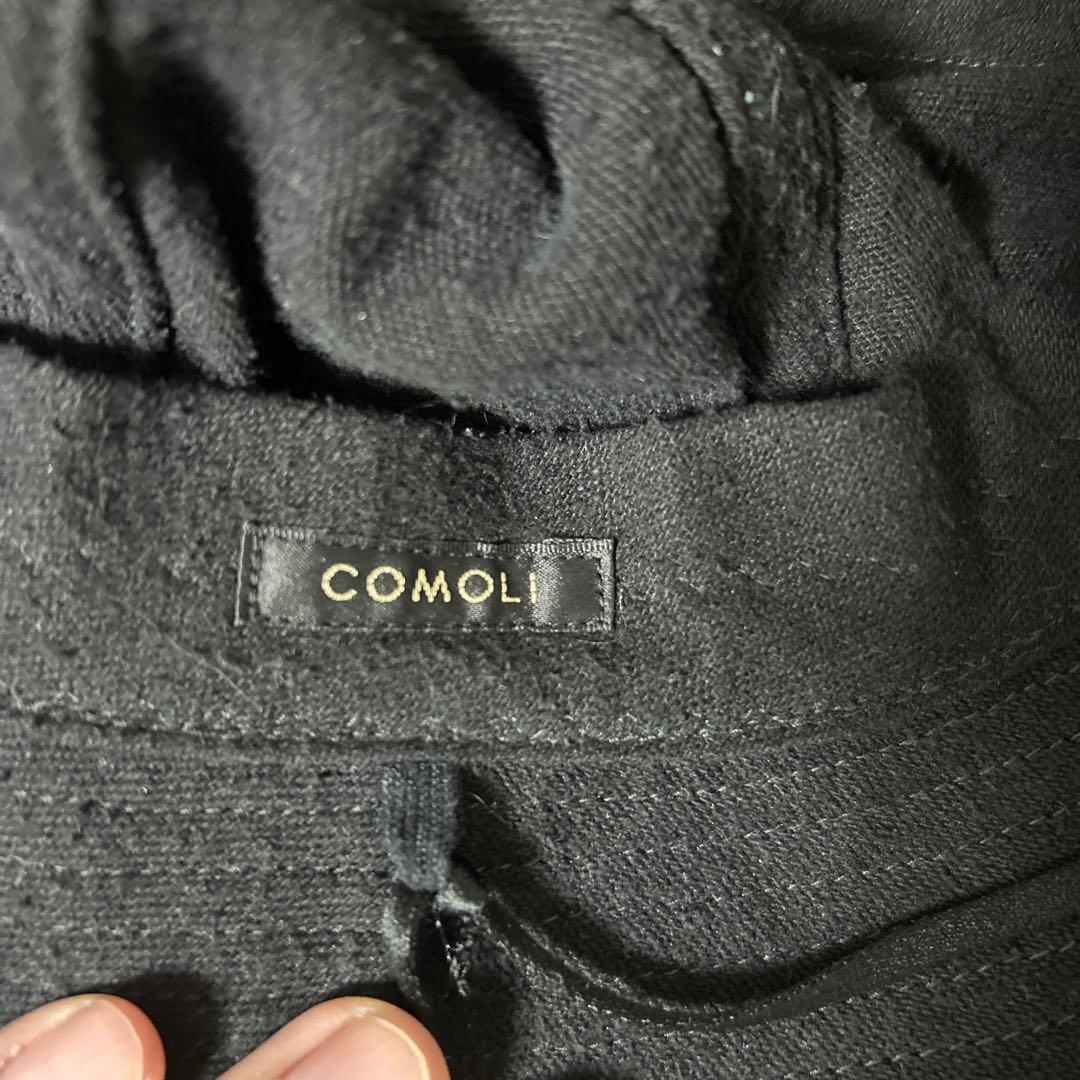 COMOLI ブラック　シルクネップ ハット