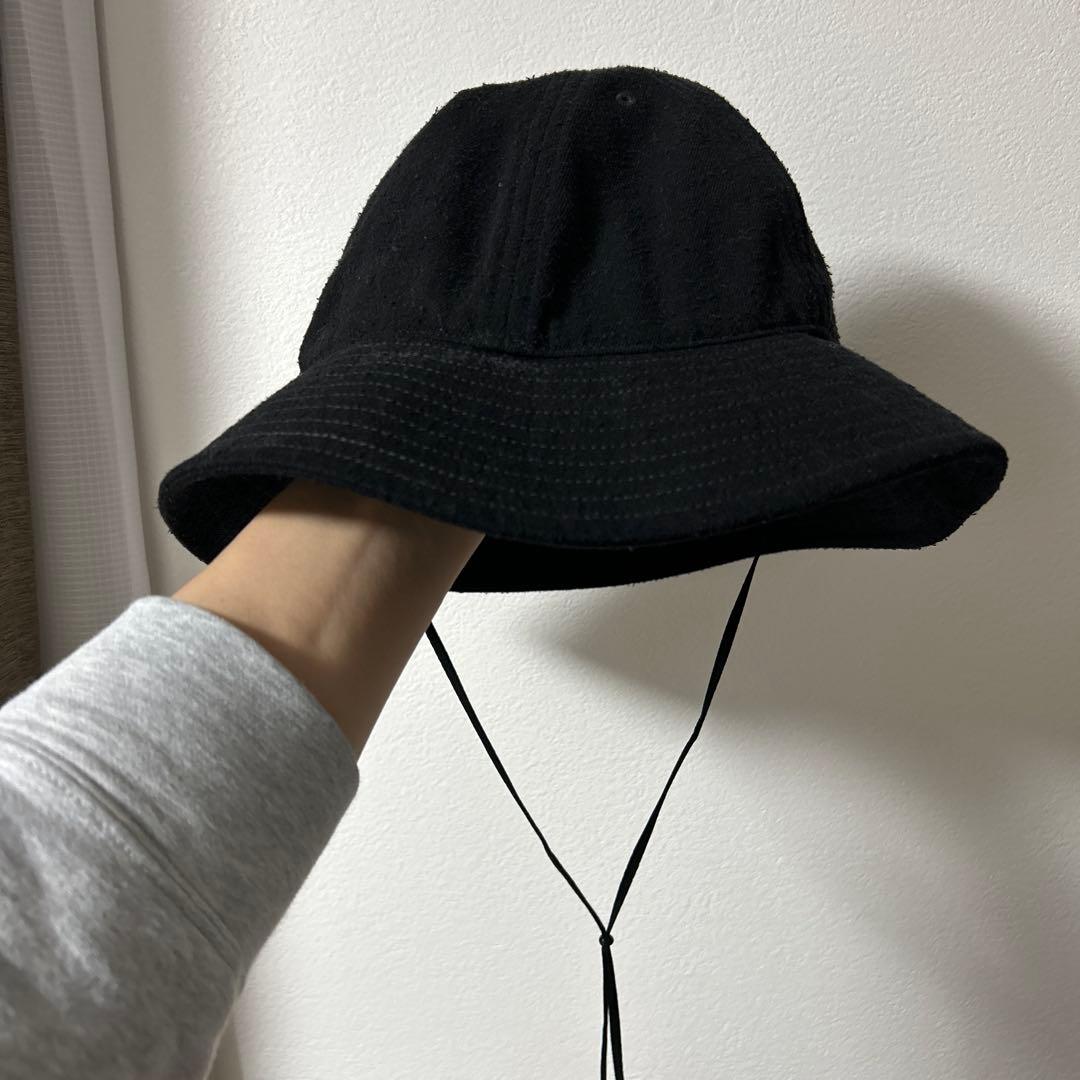 COMOLI ブラック　シルクネップ ハット