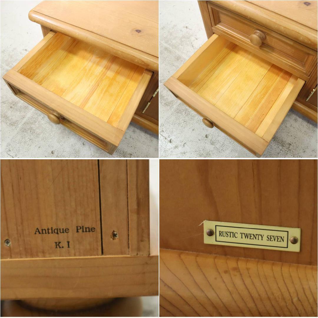 RUSTIC TWENTY SEVEN パイン材 ローボード 100cm TV台