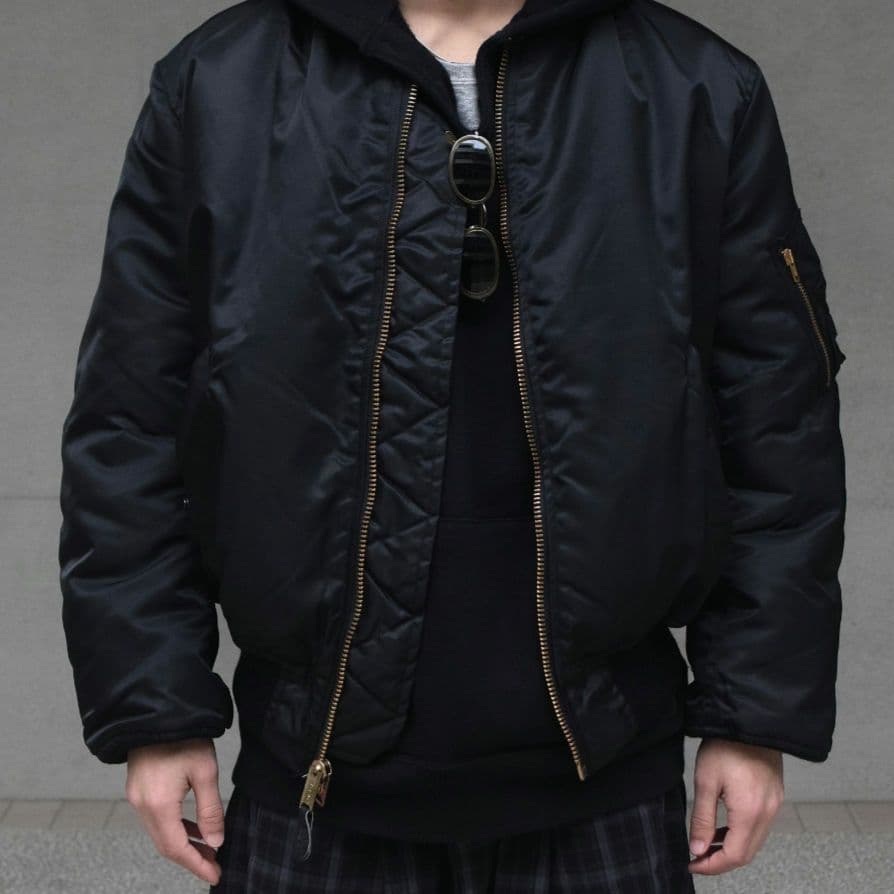 Deadstock Winfield MA-1Black　DAMAGEDONE