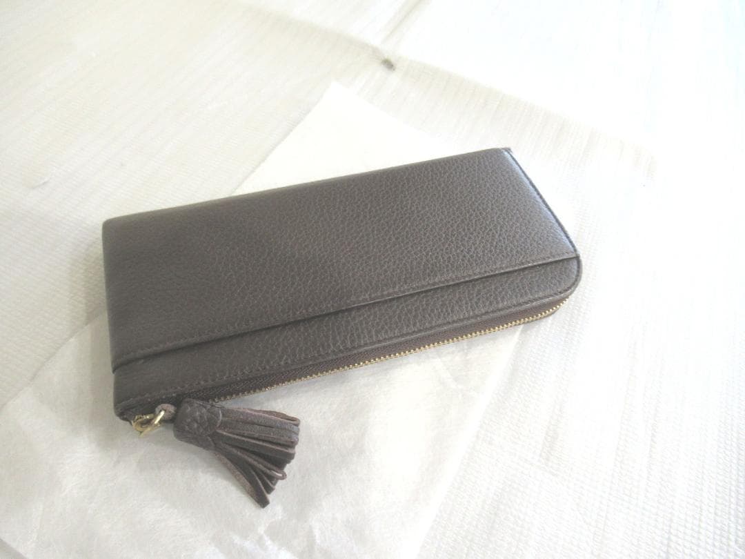 極美品☆IBIZA イビサ（イビザ）　　L字ファスナー　本革レザー　長財布