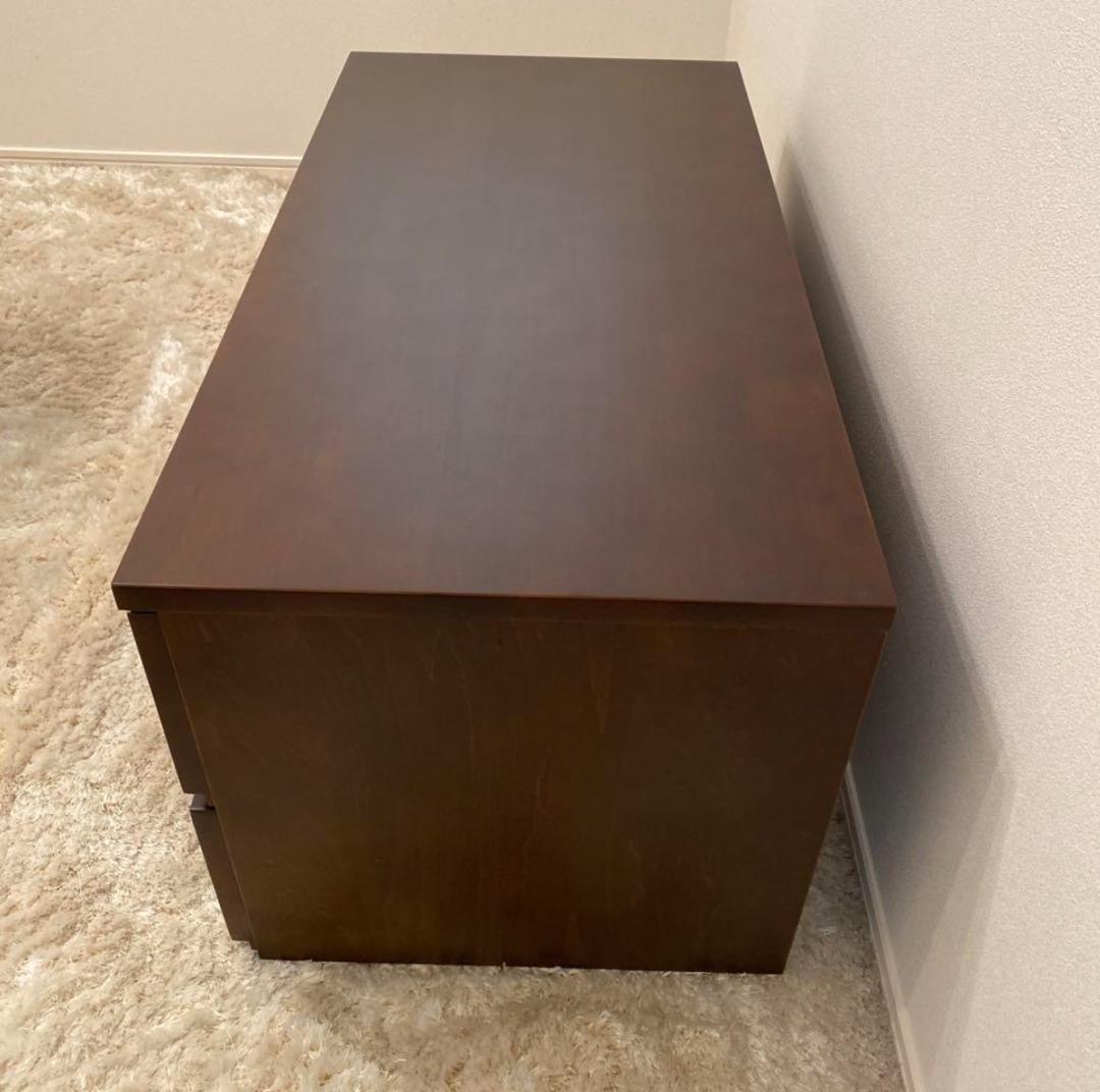廃盤品 無印良品 ローチェスト 2段 バーチ材 ブラウン muji