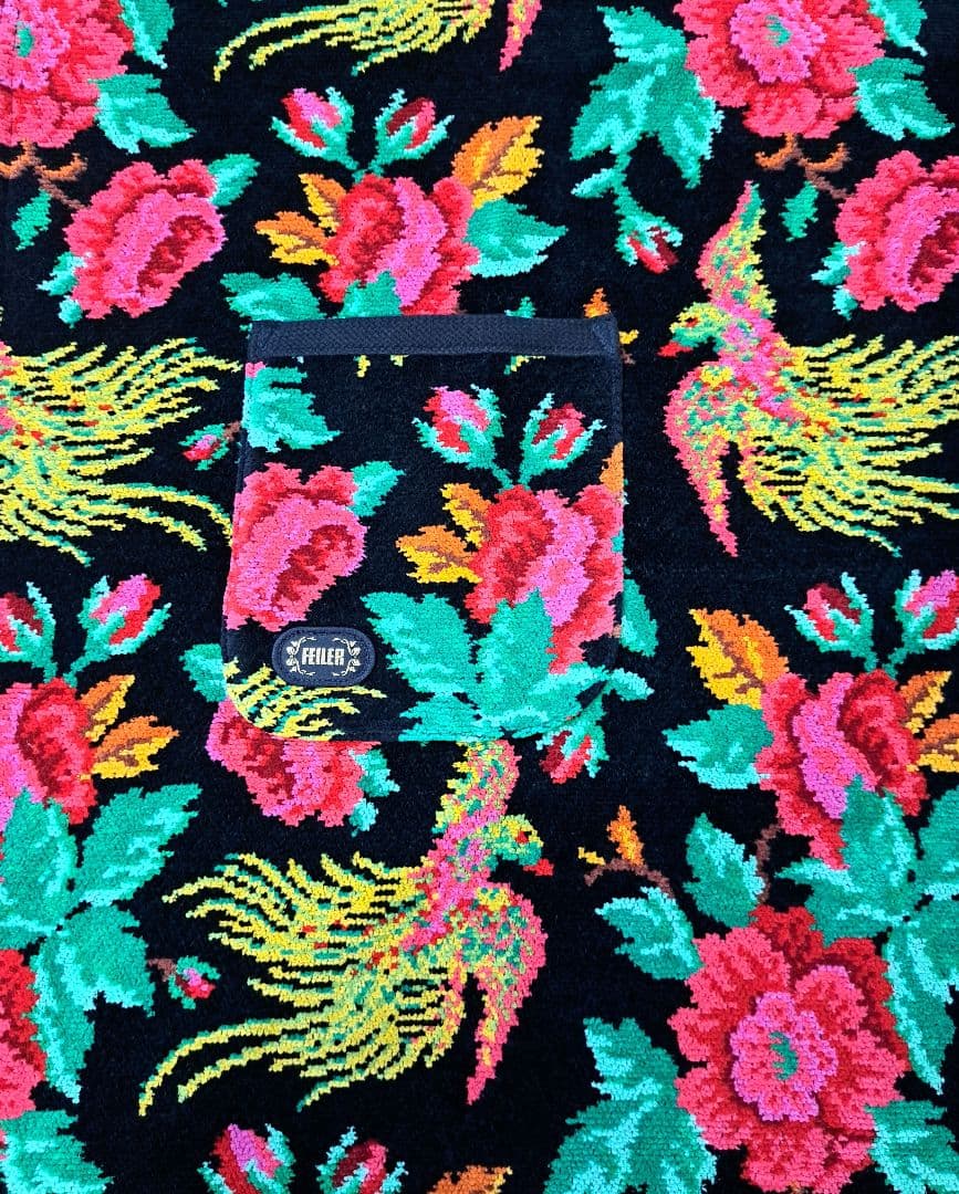 【※新品、タグ付】フェイラー FEILER エプロン フラワー 花柄 鳳凰 バラ