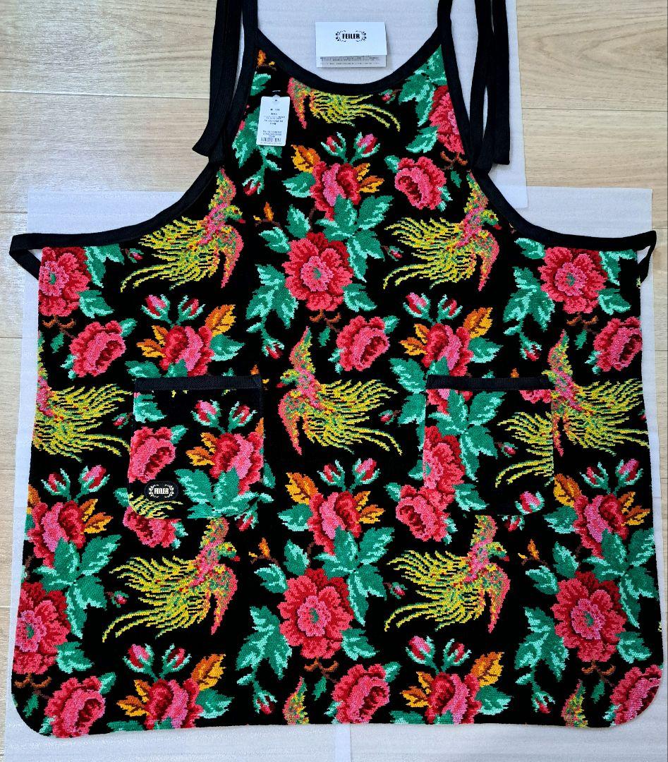 【※新品、タグ付】フェイラー FEILER エプロン フラワー 花柄 鳳凰 バラ