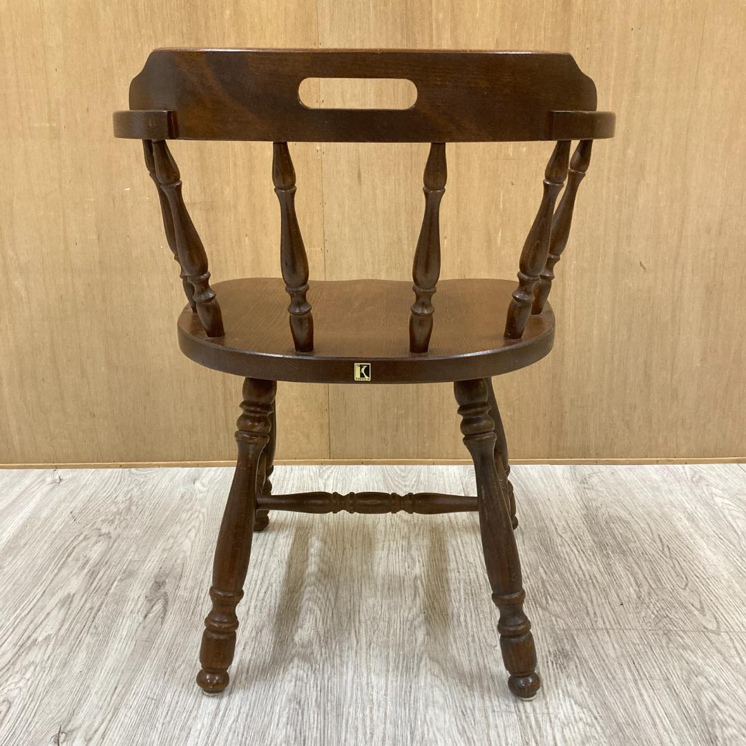 【飛騨産業】キツツキ　アームチェア　ダイニングチェア　椅子　木製　A