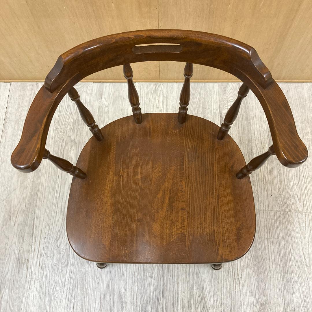 【飛騨産業】キツツキ　アームチェア　ダイニングチェア　椅子　木製　A