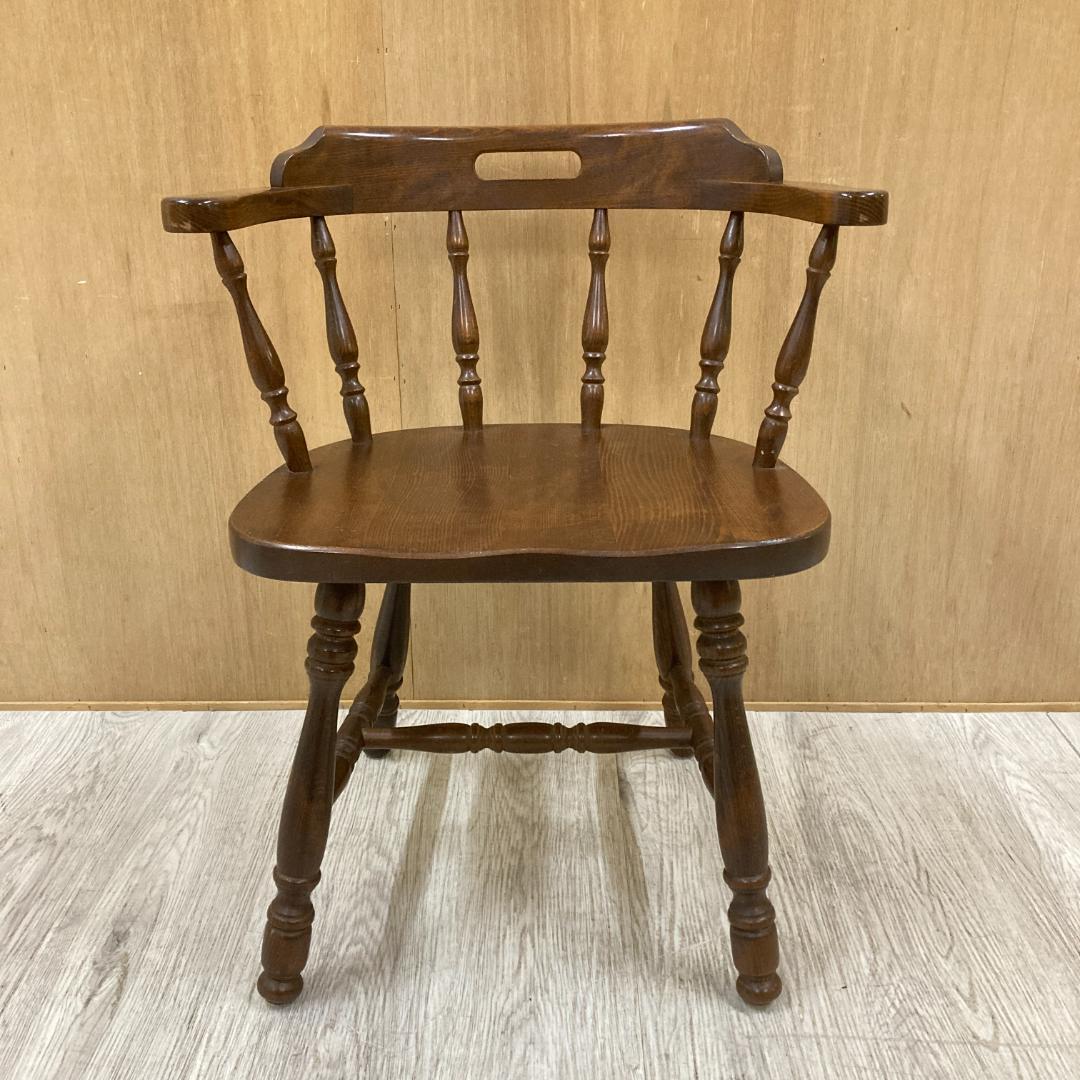 【飛騨産業】キツツキ　アームチェア　ダイニングチェア　椅子　木製　A