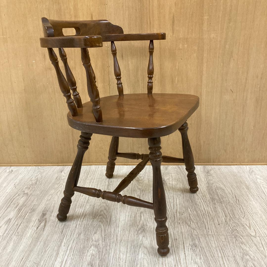 【飛騨産業】キツツキ　アームチェア　ダイニングチェア　椅子　木製　A