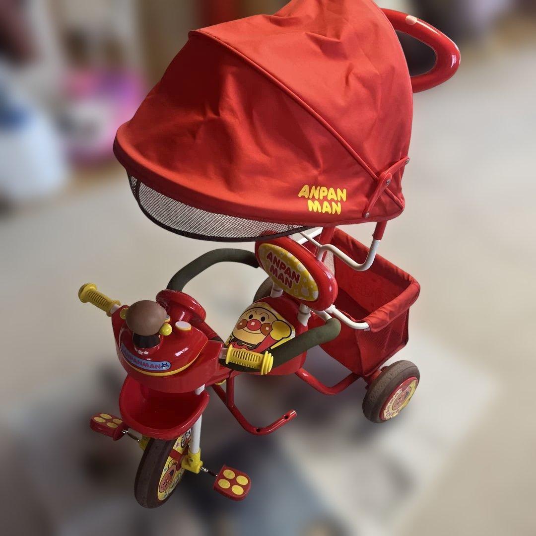 アンパンマン デラックス三輪車　サンシェード付