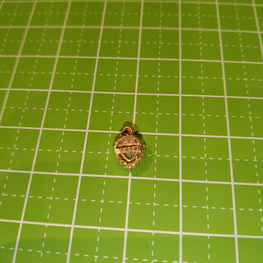 k18 アクアマリンネックレストップ(メレダイヤ付き)　ハートモチーフ