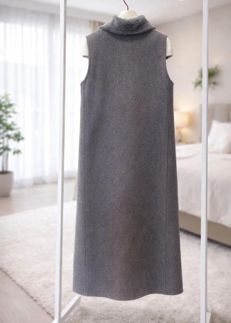 SALE❤️超美品 Sov. ソブ リアルムートンファー＆ロングジレ　sz36