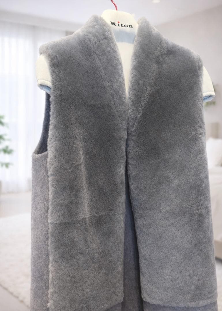 SALE❤️超美品 Sov. ソブ リアルムートンファー＆ロングジレ　sz36