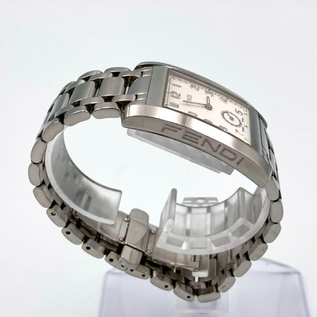 457 フェンディ 7000G 腕時計 スクエア ホワイト文字盤 スモセコ