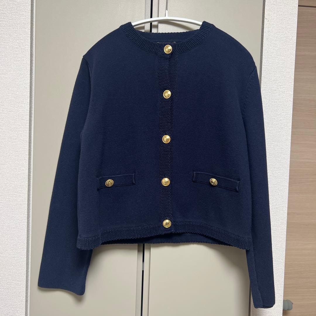 限定値下げ中）anuans オリジナルボタンノーカラーニットジャケット