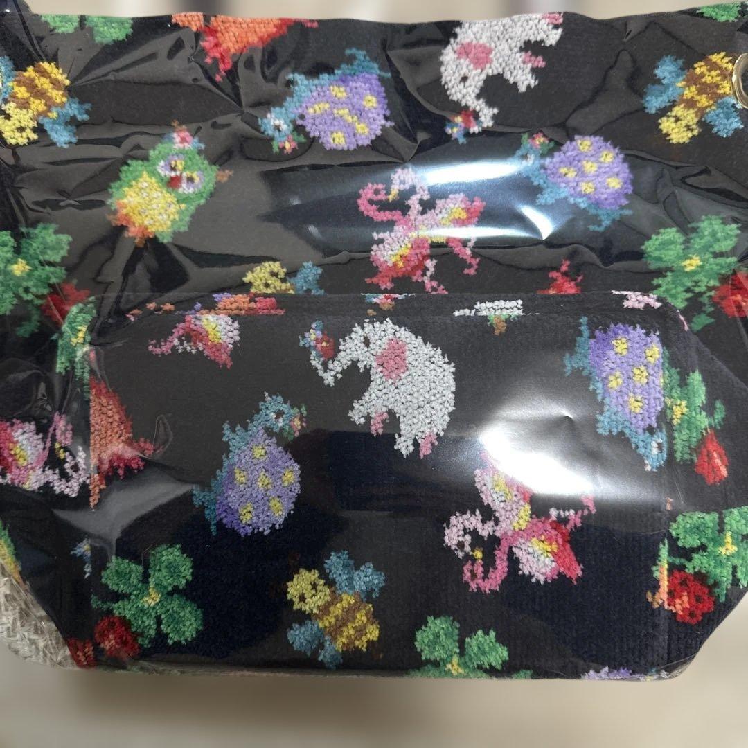 フェイラー 巾着バッグ☆神崎恵コラボ☆ファンキーフォーチュン・ネイビー