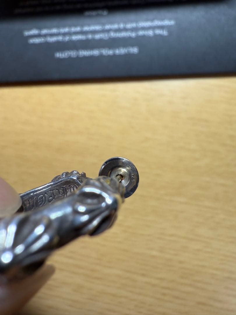 美品 CHROME HEARTS シルバー フープピアス