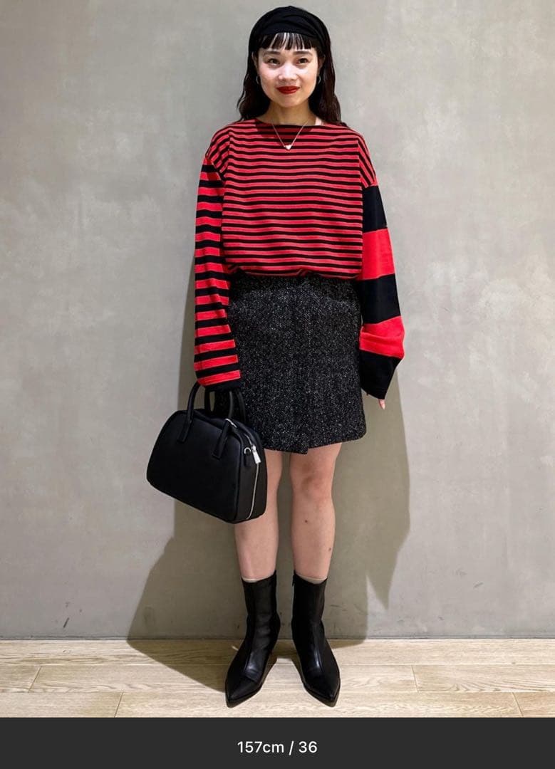 よこちゃん 新品タグ付き ADAM ET ROPE’ ツイードミニスカート