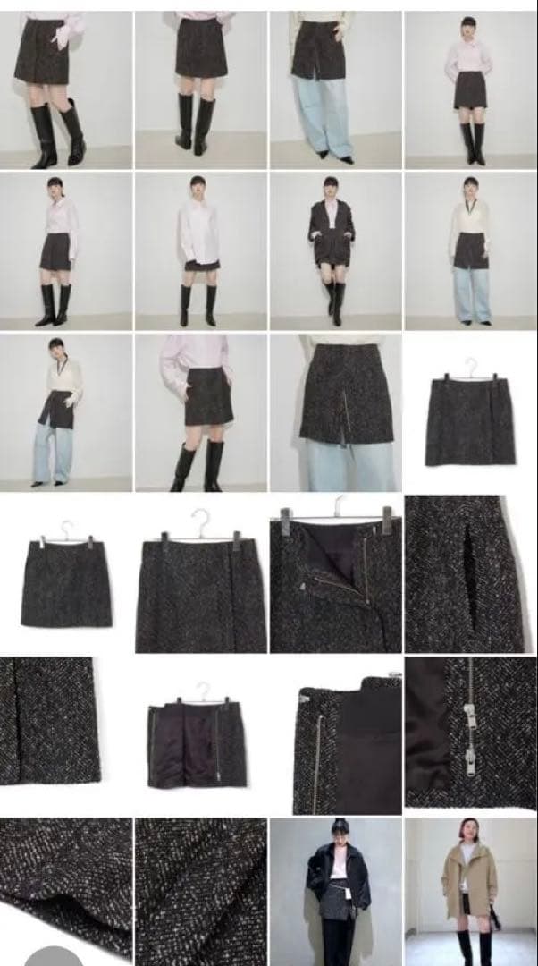 よこちゃん 新品タグ付き ADAM ET ROPE’ ツイードミニスカート