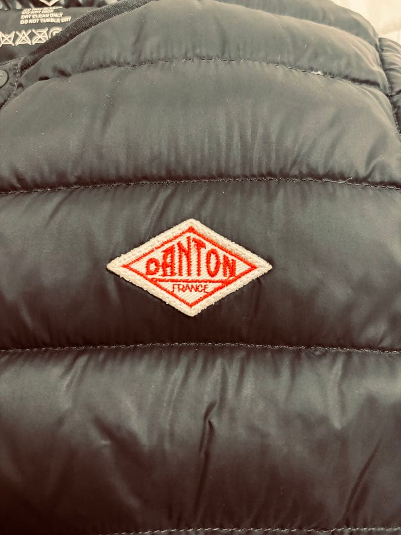 DANTON ブラック インナーダウンベスト サイズ36