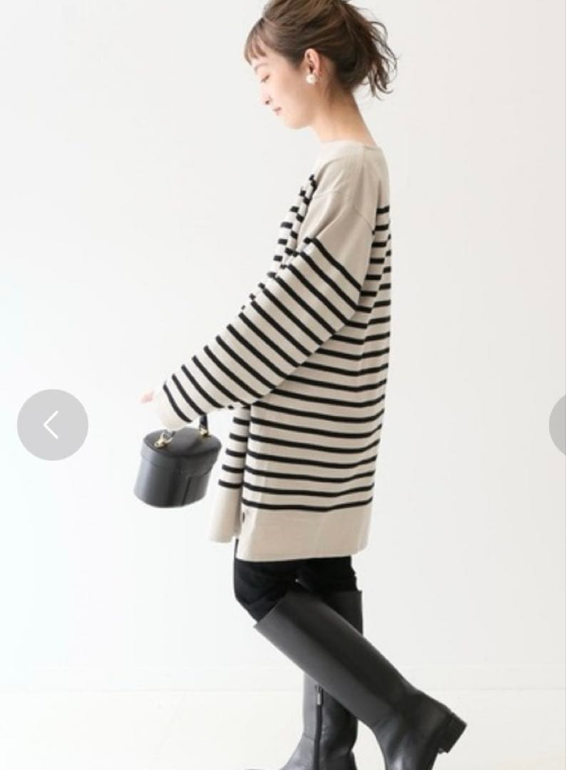 【新品タグ付】SLOBE IENA ORCIVAL ビッグボーダーカットソー