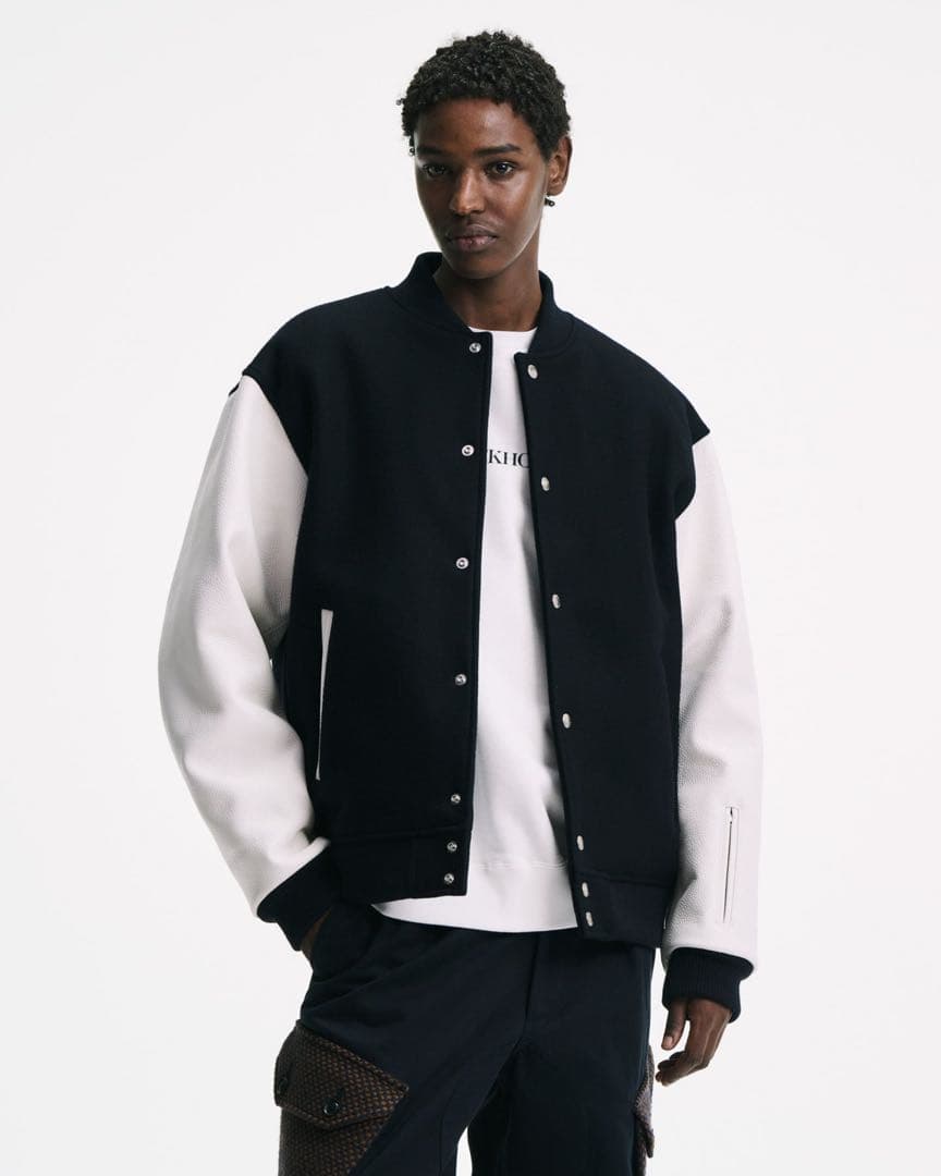 ジャケット・アウター SOPHNET. MELTON LAMBSWOOL VARSITY JACKET