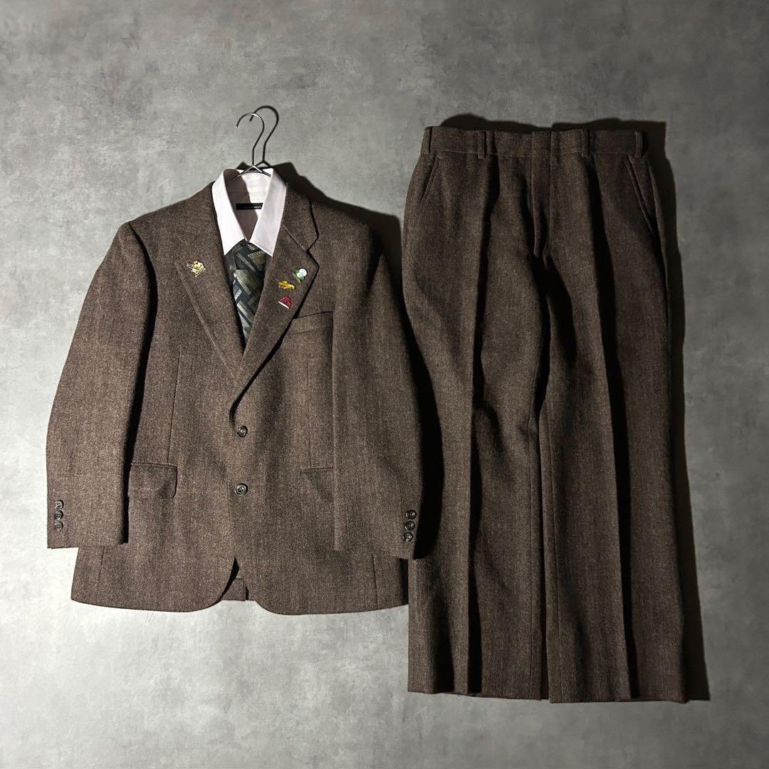 90s vintage レトロセットアップ スーツ ピンズ No.261成人式