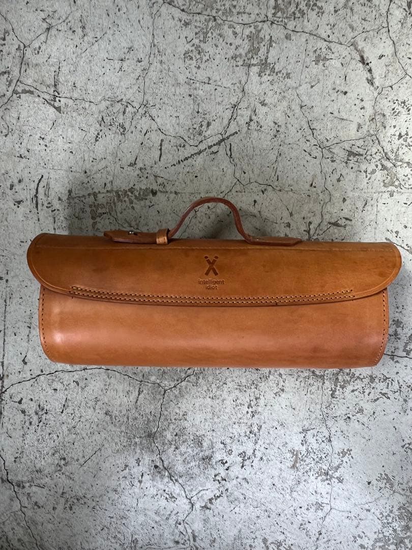 intelligent idiot サドルバッグ トップチューブ用レザーバッグ