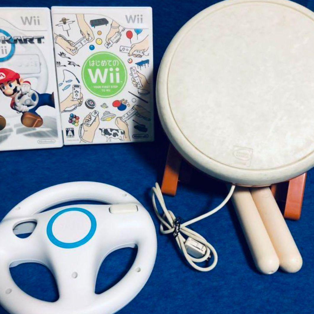 任天堂 Wii マリオカート ハンドル 太鼓の達人 タタコン セット