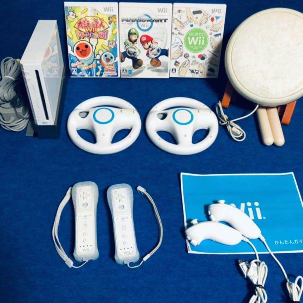 任天堂 Wii マリオカート ハンドル 太鼓の達人 タタコン セット