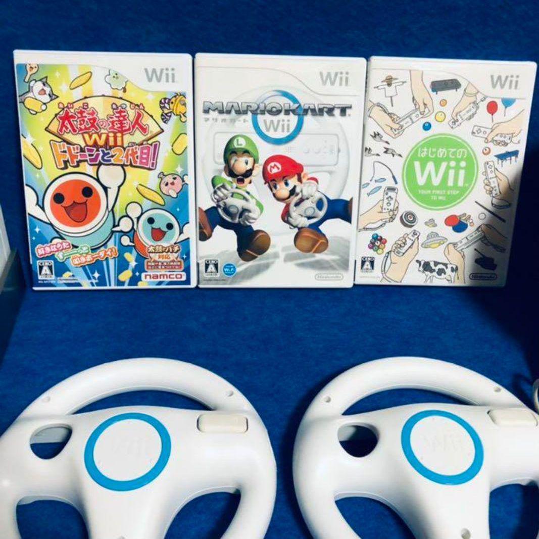 任天堂 Wii マリオカート ハンドル 太鼓の達人 タタコン セット
