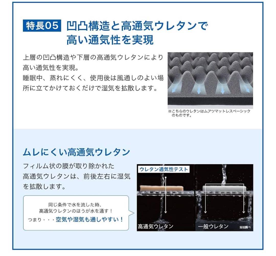 ムアツ マットレス ベーシック セミダブル MuAtsu Mattress送料込