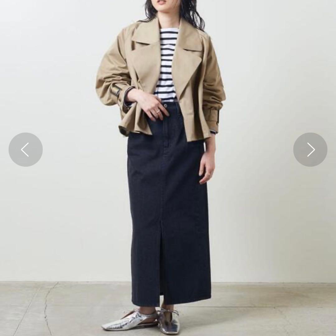 2024 マルゥユナイテッドアローズ ショートトレンチコート 36 ベージュ