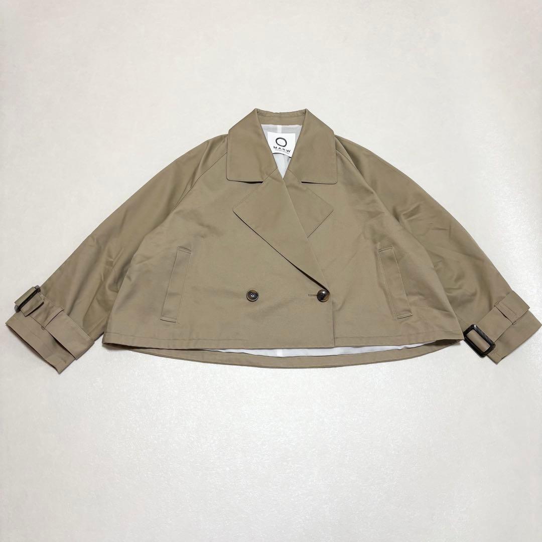 2024 マルゥユナイテッドアローズ ショートトレンチコート 36 ベージュ