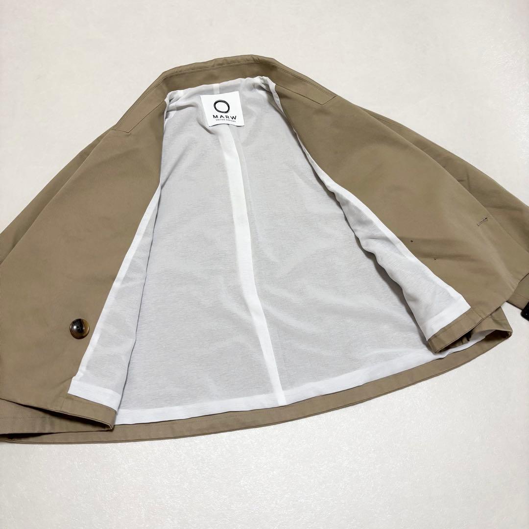 2024 マルゥユナイテッドアローズ ショートトレンチコート 36 ベージュ