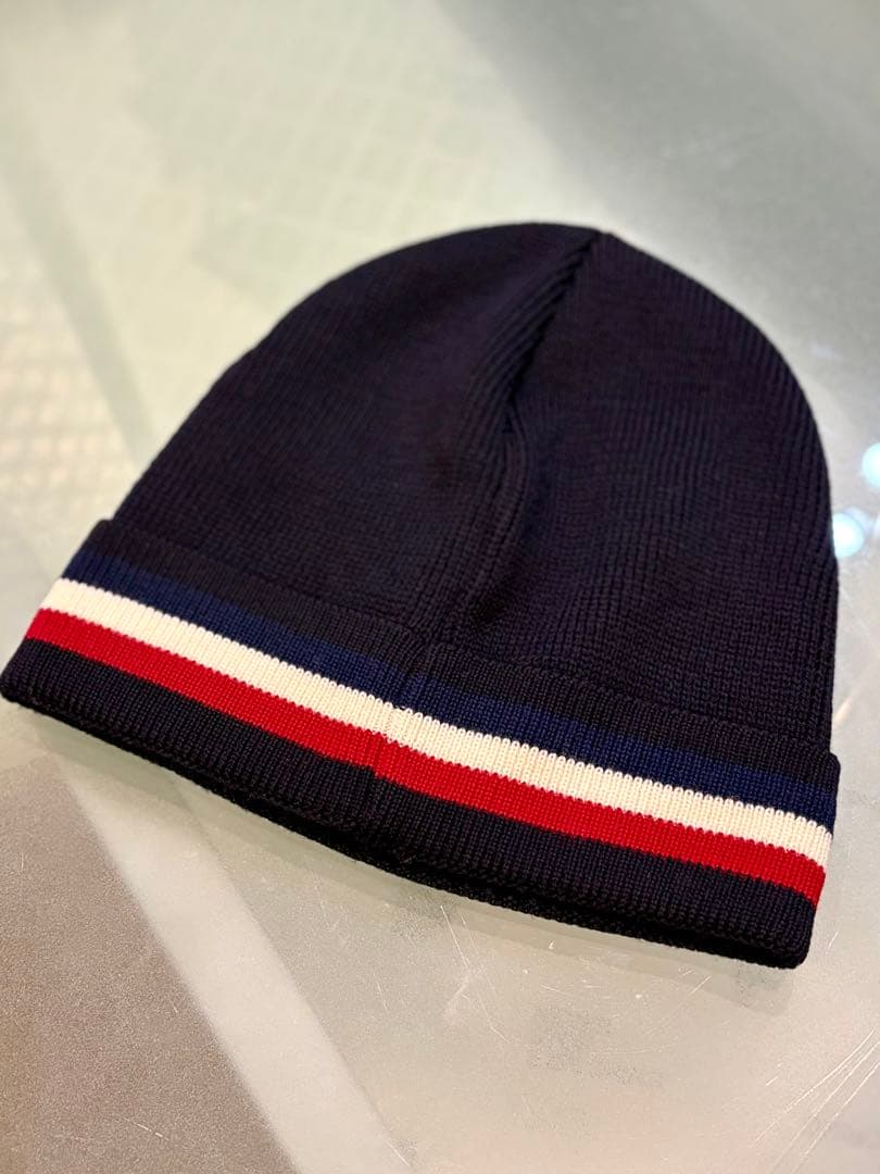 最終価格MONCLER ネイビー ニット帽