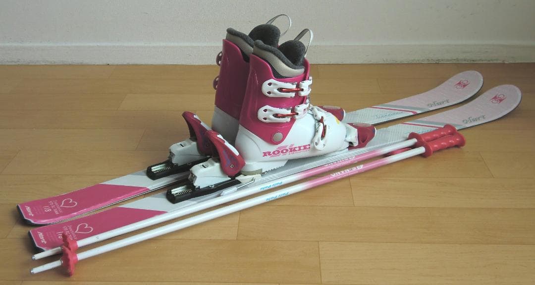 ■■送料無料■Hart■子供用スキーフルセット■板118靴22■WAX済■■