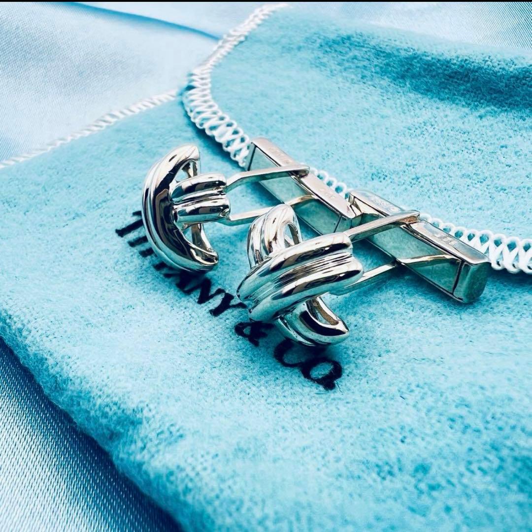 超美品　ティファニー　シグネチャー　クロスX　シルバー　カフス