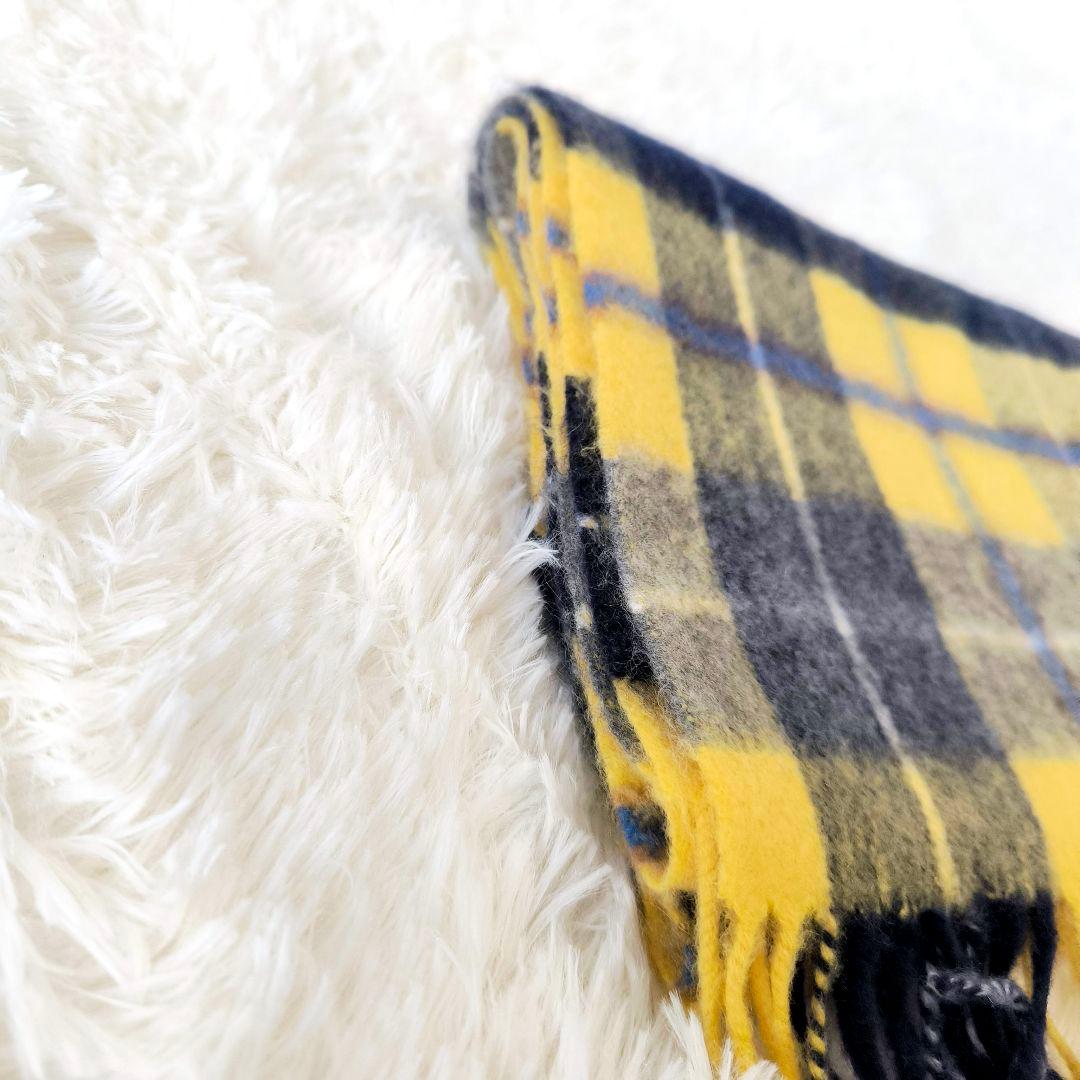 HOUSE OF LOTUS カシミヤ100 チェック マフラー ストール