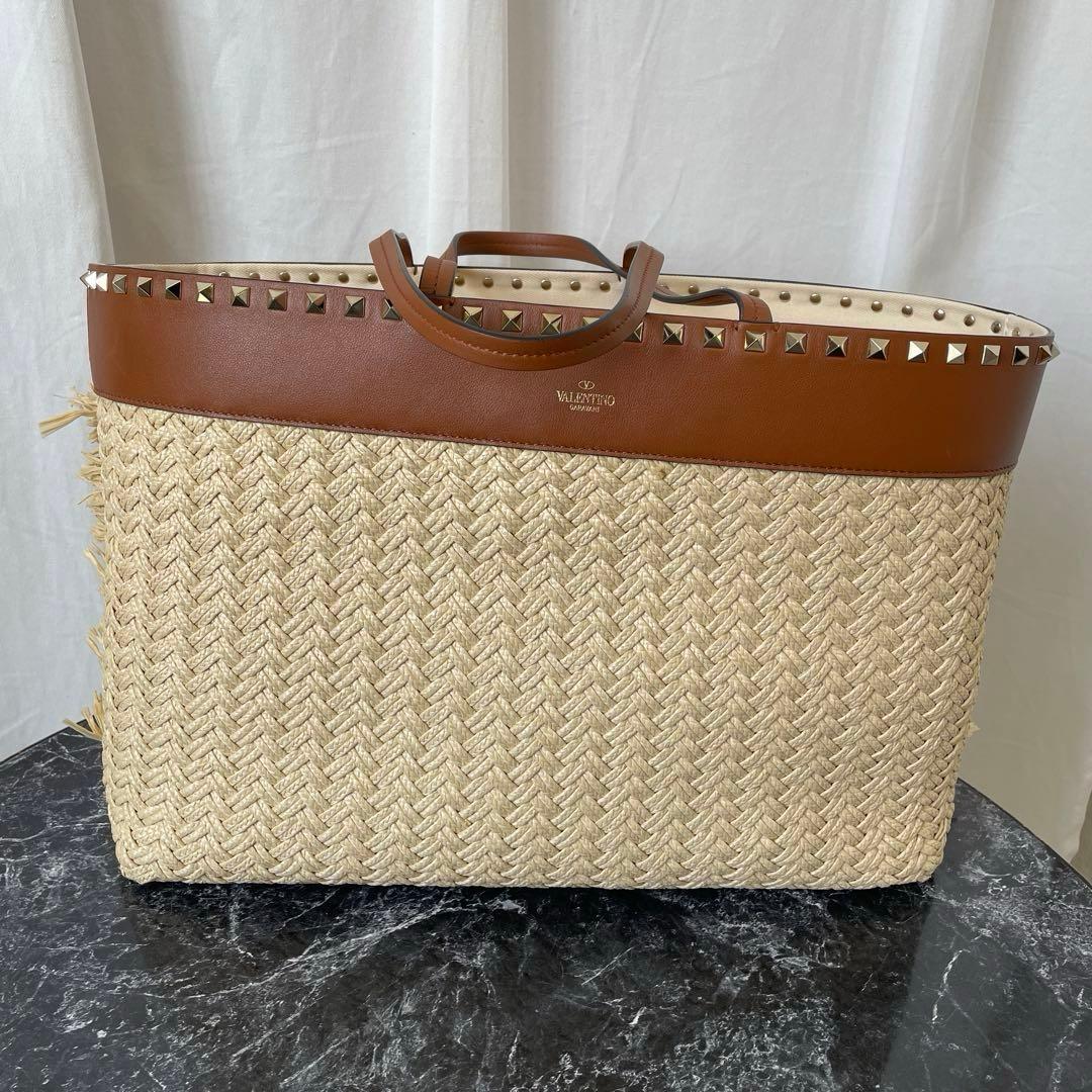 ヴァレンティノ ロックスタッズ 付き かごバッグ