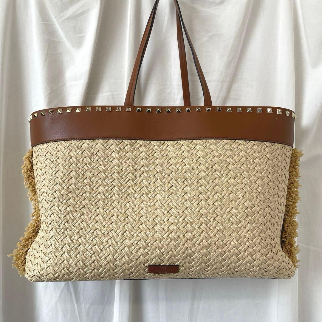 ヴァレンティノ ロックスタッズ 付き かごバッグ